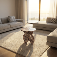 Table d'appoint en marbre Calacatta Viola naturel, 275*275*315mm, 10KG, en stock chez le fabricant