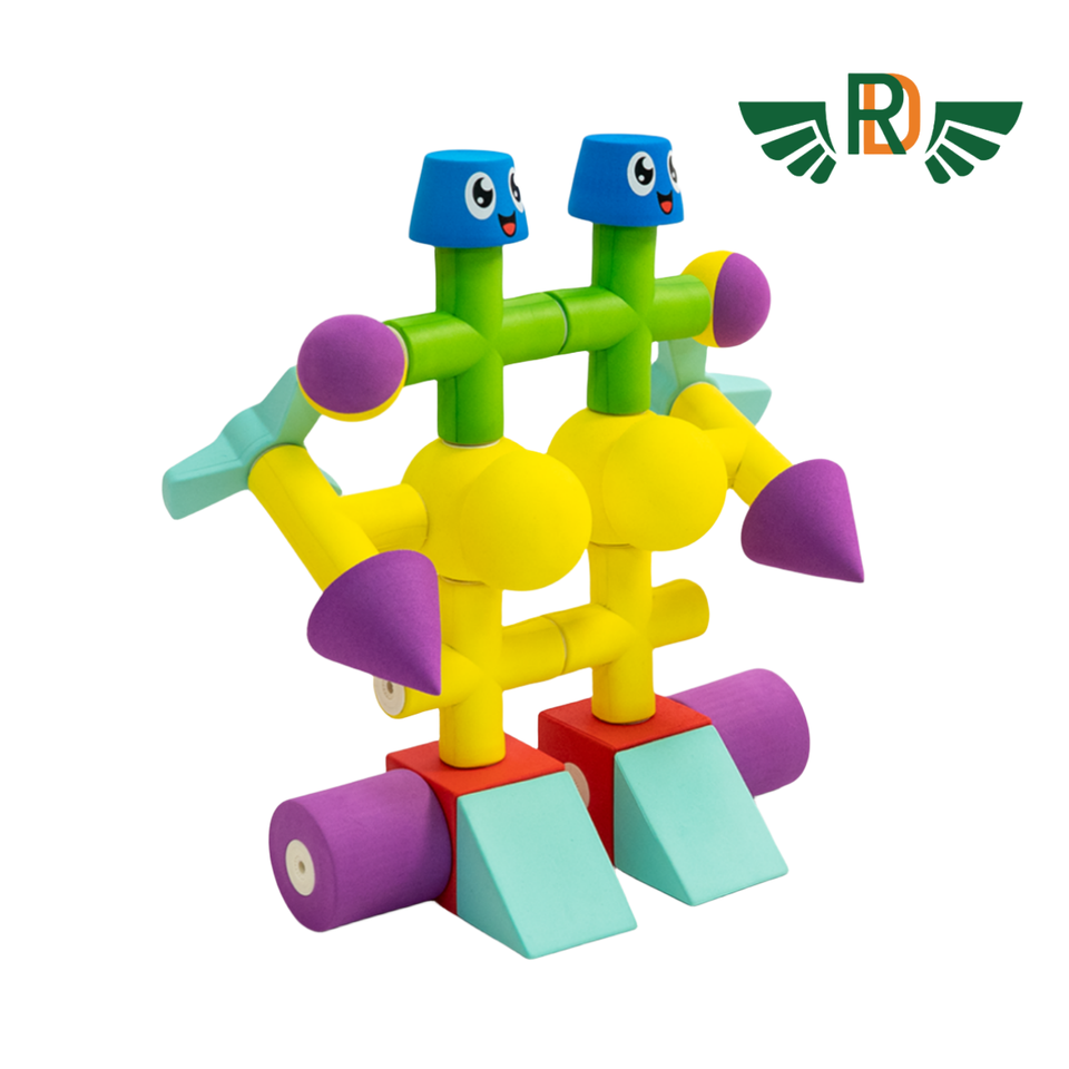 2025 New Arrival Soft Construction Brick Creative Magnetic Foam Eva Building Block Set