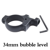 Support de lunette de chasse ECHAIN 34 mm en alliage d'aluminium 6063-T6 noir mat avec niveau à bulle de précision