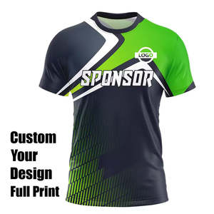 T-shirts pour hommes en tricot à motif de lettres, impression par sublimation intégrale, vente en gros, personnalisables, respirants, anti-rétrécissement, écologiques, OEM/ODM - Product Image 2