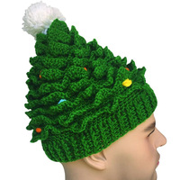 Bonnet tricoté de Noël avec pompon, chaud pour l'hiver, motif Père Noël, vente en gros, logo personnalisé, nouvelle arrivée, unisexe parent-enfant