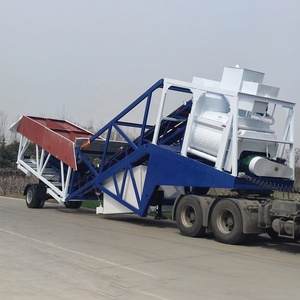 Nhà máy trộn bê tông di động với máy trộn bê tông cưỡng bức, hệ thống trộn ướt, bảo hành 1,5 năm - Product Image 6