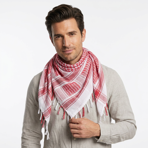 Personnalisable 100% Coton Shemagh Arabe Dubaï Carré Camouflage Coupe-Vent Toile Écharpe Solide Couleur Hommes Désert Ethnique Châles - Product Image 1
