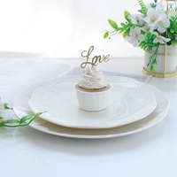 Nouveau design Offre Spéciale assiettes et plats en porcelaine céramique blanche ronde en porcelaine à os émaillé