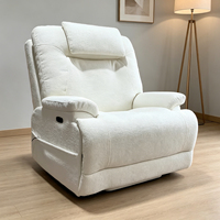 Fauteuil inclinable pivotant modulaire en tissu pour home cinéma moderne avec structure métallique