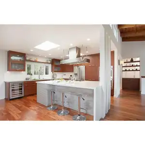 2024 wood modern kitchen cabinets supplier pantry wholesale wood grey kitchen cabinet for custom prefab houses