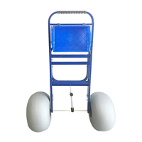 Chariots de pêche pliants légers haute capacité KSW6, chariots de plage et de camping avec roues pneumatiques pour accès au sable
