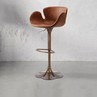 Tabouret de bar de luxe léger pour la maison, style haut de gamme, chaise de bar à dossier pivotant et réglable en hauteur, mobilier de bar en métal HD-7609
