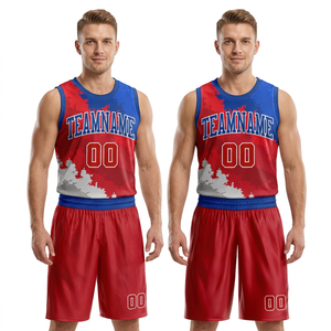 Conjunto de Uniforme de Baloncesto Personalizado, Sublimado, Sin Mangas, de Malla, con Estampado Splash, Kit Deportivo - Product Image 2