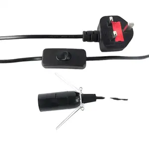 E27 E14 1.8m H03VVH2-F 0.75MM/2C Himalayan <span class=keywords><strong>303</strong></span> Gradateur Câble Uk Salt Lampe Cordon D'alimentation Avec E14 Support De Lampe - Product Image 5