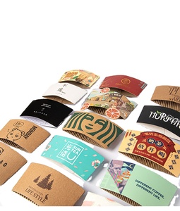 Hot Selling Custom Printed Paper Coffee Cup With Lids And Sleeves