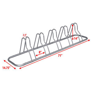 Support de stationnement pour vélo <span class=keywords><strong>vertical</strong></span> à deux niveaux en alliage JH-Mech 5 vélos, support de sol pour vélo, support de stationnement autonome, <span class=keywords><strong>garage</strong></span> - Product Image 3