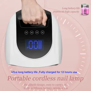 เครื่องอบเล็บแบบชาร์จไฟได้ 96W พร้อมฐานสะท้อนแสงแบบกระจก เครื่องอบเจลขัดเงาสำหรับทำเล็บด้วยแสงยูวี สำหรับเล็บ เครื่องอบเล็บยูวีแอลอีดี - Product Image 4