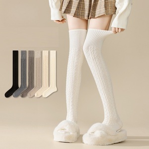 महिलाओं के ठोस रंग मोड़ विरोधी पर्ची सांस घुटने के उच्च मोजे शरीर के लोगो के साथ कस्टम डिजाइन - Product Image 1