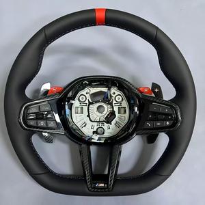 <span class=keywords><strong>Volant</strong></span> en cuir Nappa de qualité supérieure pour G20 G30 G22 G80 M-Sport, surpiqûres personnalisées, Série 3 X5 Série 6, fond plat type D - Product Image 1