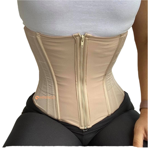 Camiseta sin mangas de compresión de control firme para mujer, chaleco adelgazante con cremallera, moldeador de cuerpo sin costuras tejido - Product Image 1