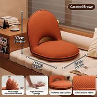 Chaise de sol ergonomique pliable et réglable avec dossier et assise rembourrée en velours côtelé pour la méditation, la lecture et les jeux