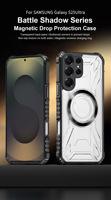 Étui de protection magnétique antichoc en TPU+PC transparent avec charge sans fil pour S25/S24/S23 Ultra/Plus/S21 FE robuste