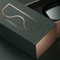 Boîte cadeau de luxe gris anthracite pour lunettes, avec insert rigide personnalisé en feuille d'or rose, fournisseur en gros OEM ODM d'emballages