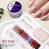 CAIXUAN Gel de Construction pour Ongles Millly Cream Disco 15ml Sans HEMA ni TPO Gel Dur Autolissant à Faible Chaleur