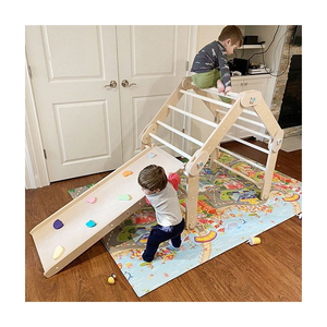 Wholesale Kids Climbing Ladder Wooden Montessori Climbing Arch Indoor GYM Exercise Pickler Triangle