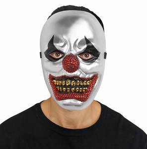Nuevo espíritu Halloween Scary Clown Rhinestone Mask Bling Killer Clown Mask Horror Party Mask Fabricante - Product Image 1
