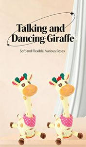 Giraffa Elettronica All'Ingrosso che Canta e Parla, Giocattolo di Peluche per Bambini con Canzoni, Luci e Ripetizione Vocale, Regalo per Neonati - Product Image 4