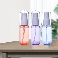Bouteille en plastique PET de 30 ml, 50 ml, 100 ml, bouteille en forme de capsule, bouteille à pompe sans air, flacons pulvérisateurs à fine brume