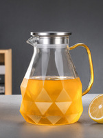 Pot en verre 1800ML 2000ML Bouteille d'eau froide pour boissons au jus Bouilloire portable de grande capacité