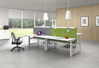 Bureau debout réglable en hauteur en mélaminé pour projet de bureau commercial