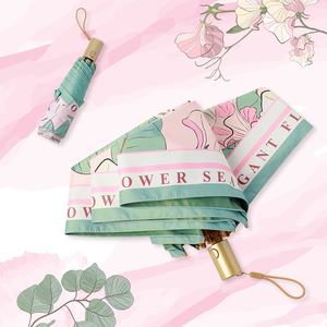 70% <span class=keywords><strong>parapluie</strong></span> pliant automatique ultra-léger nouveau Style rétro français pluie brillant Composite couleur Protection UV Logo de voyage - Product Image 1