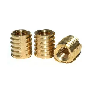 CNC Machined Threaded Inserts Brass Screw Double Ended Self Tapping Nuts