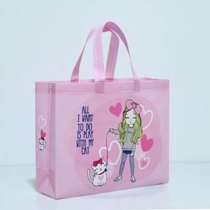 Sacs de courses et sacs d'épicerie pliables en tissu non tissé imprimés personnalisables - Product Image 4