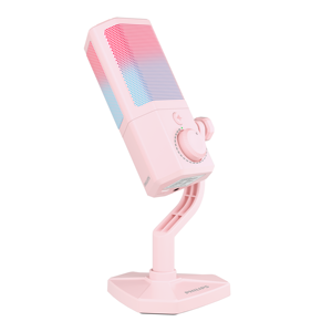 Microphone de jeu RGB pour PC de bureau, micro à condensateur USB, 4 modes d'éclairage, volume réglable et bouton de silence pour Discord Twitch <span class=keywords><strong>Youtube</strong></span> - Product Image 1