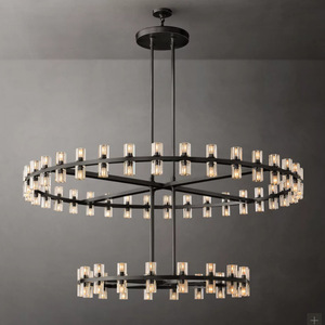 Stile americano tutto in rame moderno <span class=keywords><strong>lampadario</strong></span> di cristallo minimalista per soggiorno sala da pranzo elegante lampada da <span class=keywords><strong>parete</strong></span> Home Hall luce principale - Product Image 1