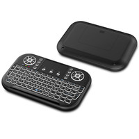 A8 2.4G kablosuz ve BT çift mod akıllı MINI klavye Air Fly fare Android TV kutusu kullanarak uzaktan kumanda arkadan aydınlatmalı Mini klavye