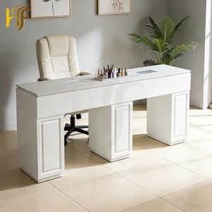 Table de manucure en gros pour salon de manucure, mobilier de salon de manucure, Tavolo Unghie, <span class=keywords><strong>Mesa</strong></span> De Design, bureau avec collecteur de poussière - Product Image 4