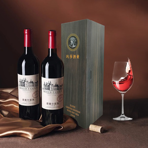 Caja de vino de pino hecha a medida para una sola botella, caja de regalo de madera maciza, hecha a mano, rectangular, de 9 mm de grosor, para almacenamiento de vino. - Product Image 2