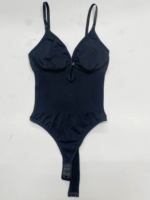 Prix d'usine - Body sculptant pour femme en nylon sans couture, forme de V profond, effet corset, rehausseur de fesses, compression, push-up