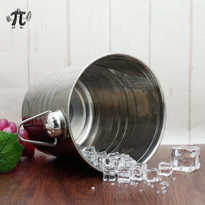Cubo de <span class=keywords><strong>Hielo</strong></span> Reutilizable de Acero Inoxidable Plateado, Herramienta de Bar Ecológica y Duradera para Enfriar Vino, con Asa Elegante - Product Image 2