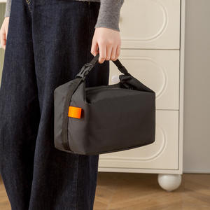 Bolsa Bento Estilo Japonés de Gran Capacidad, Lonchera Aislada de Tela Oxford, Bolsa de Almuerzo Portátil para el Trabajo con Forro de Aluminio - Product Image 4