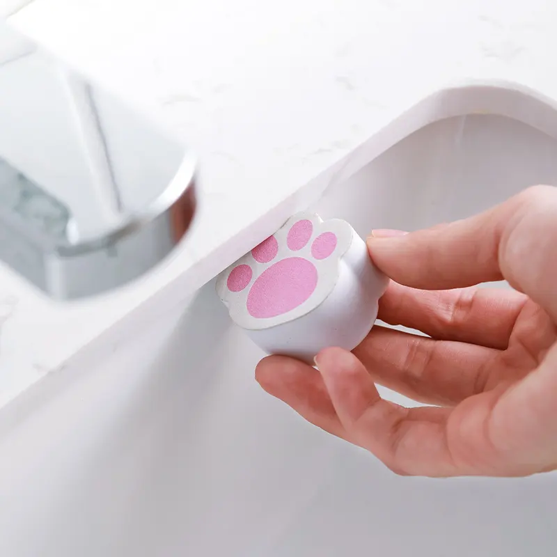 Creative cat claw eco friendly sponge bathroom glass mirror faucet bathtub decontamination Stain cleaning