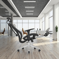Salle de réunion de conférence en maille Ordinateur de travail de jeu Boss Chaise pivotante ergonomique de luxe pour bureau à domicile avec repose-pieds