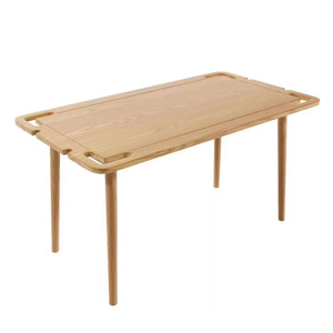 Juego de mesa y sillas de comedor Ke Ming 1400*800*750 de madera maciza para residencias de ancianos y centros de actividades para personas mayores - Product Image 5