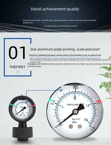 गेज पीपी डायाफ्राम सील दबाव गेज डायाफ्राम सील मैनोमीटर प्रीसर मीटर - Product Image 5