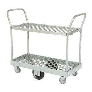 भारी शुल्क स्टॉक हाथ ट्राली के साथ 6 पहियों पर उपयोग के लिए व्यावसायिक स्थलों और गोदामों - Product Image 3