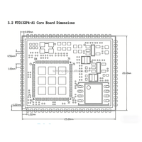 Placa de Desarrollo WT0132P4-A1 con Chip ESP32-P4, Interfaz MIPIDSI, Codificador H264, Módulo ESP32-P4 SOM Inalámbrico Multi-Interfaz