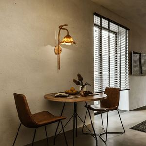 Thái truyền thống 3D Trung Quốc phong cách mặt dây chuyền đèn nâu LED với điều chỉnh chiều cao và lá sen nhựa E26 cơ sở cho biệt thự trang trí nội thất - Product Image 2