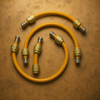 Tuyau de gaz flexible en acier inoxydable ondulé 316L CSST, tube pliable, revêtement PE jaune pour une installation facile, conduite de gaz