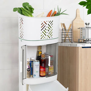 Armoire <span class=keywords><strong>de</strong></span> <span class=keywords><strong>rangement</strong></span> <span class=keywords><strong>de</strong></span> cuisine en plastique, tiroirs transparents renforcés, stable - Product Image 4